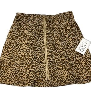 Womens Skirt Size M/MOD ON TREND Leopard Print Modern Mini/Animal Print